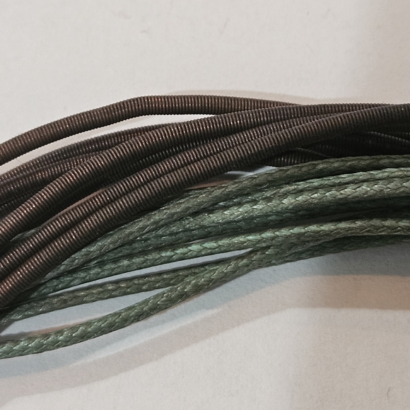 NEW Zara Cord Bracelet Green Brown Magnetic Closure Bohemian Retro 70s Casual - Picture 4 of 6